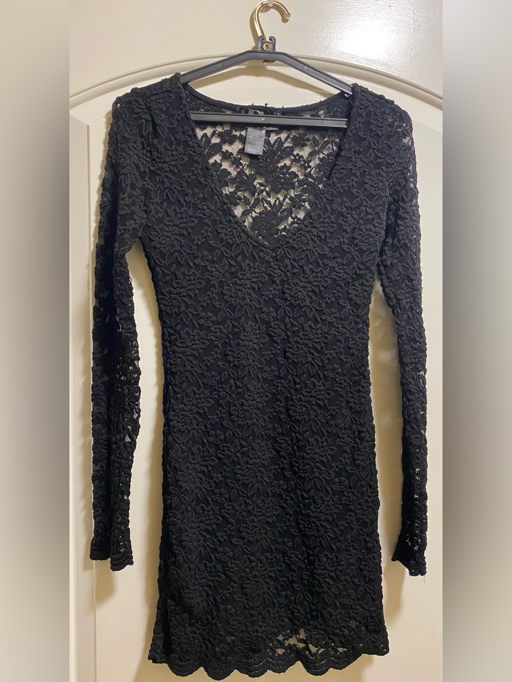 The Reynah Couture Stretch Lace Bodycon black dress Medium